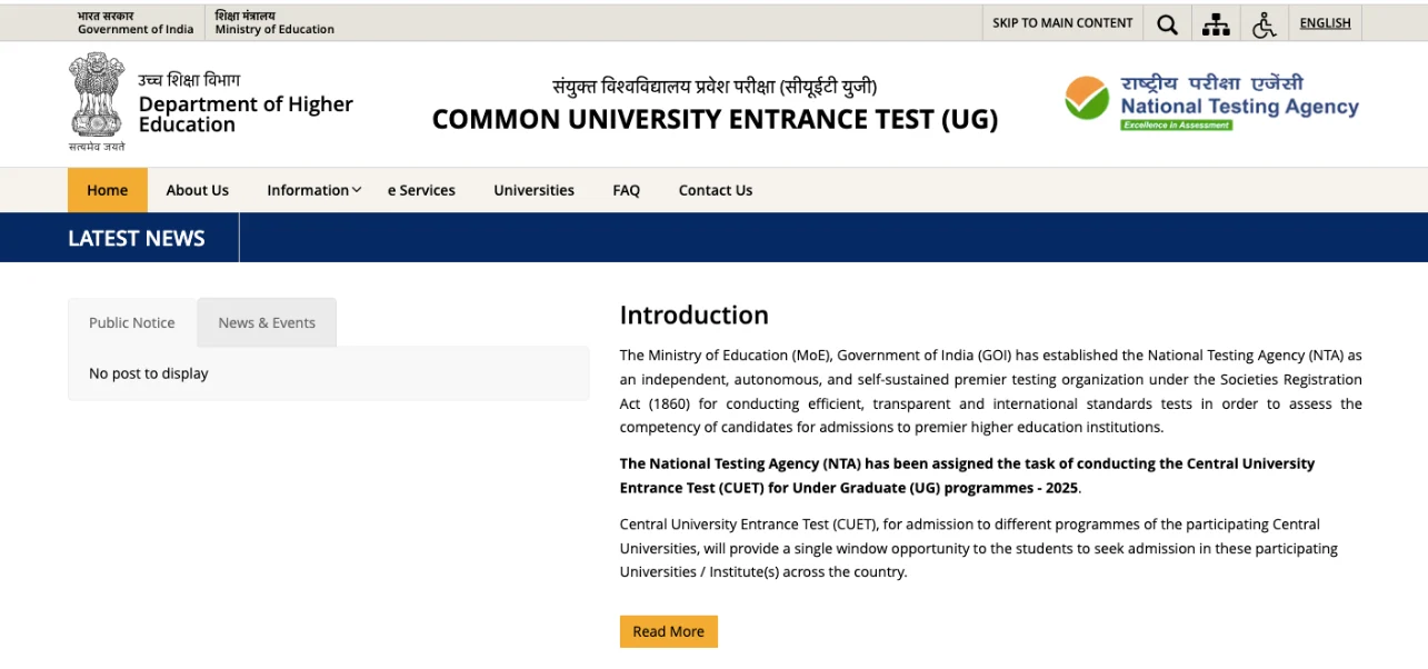 CUET UG Registration 2025 Begins