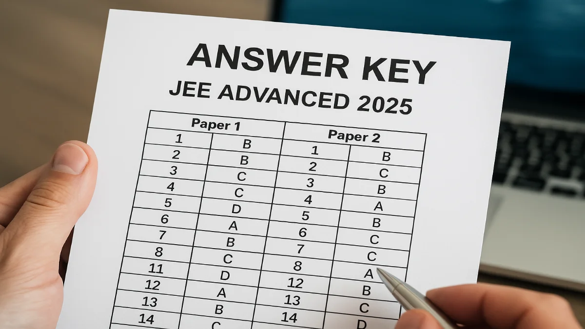 JEE Advanced 2025 Answer Key Released for Paper 1 & 2 at jeeadv.ac.in