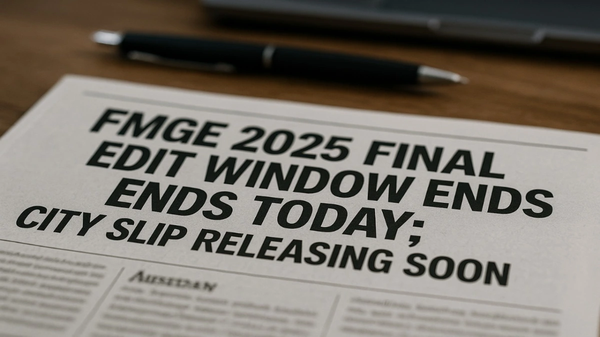 FMGE 2025 Final Edit Window Ends Today; City Slip Releasing Soon
