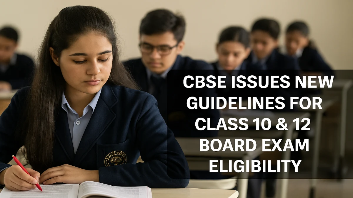 CBSE Issues New Guidelines for Class 10 & 12 Board Exam Eligibility