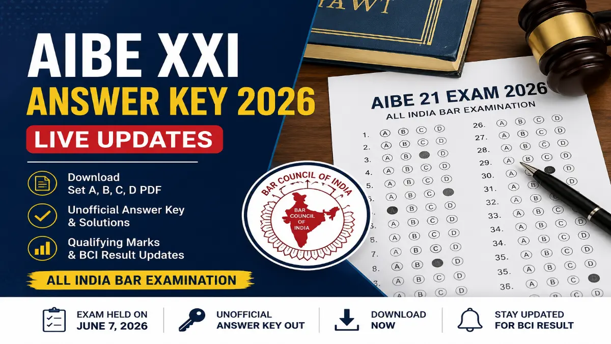 AIBE 21 Answer Key 2026 Expected Soon