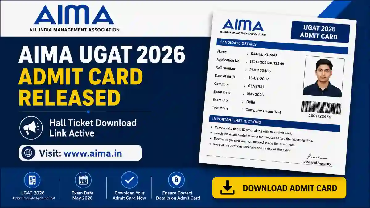 AIMA UGAT 2026 Admit Card Released at aima.in: Hall Ticket Download Link Active