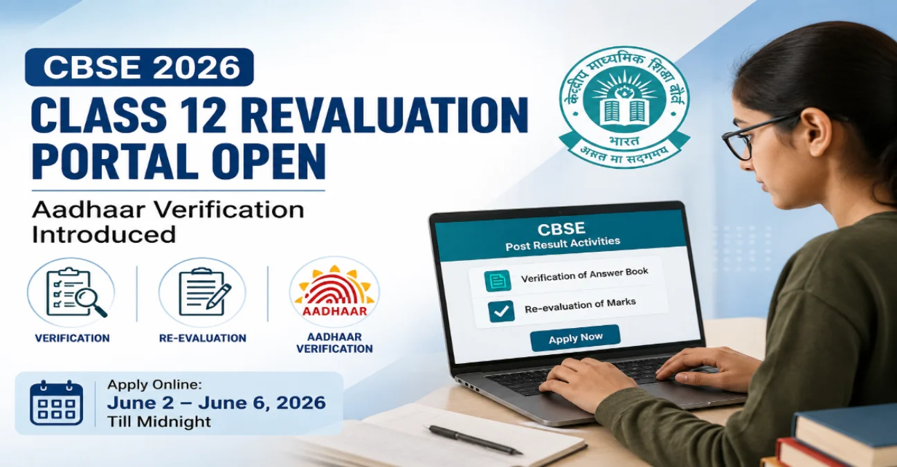 CBSE Opens Class 12 Re-Evaluation Portal 2026