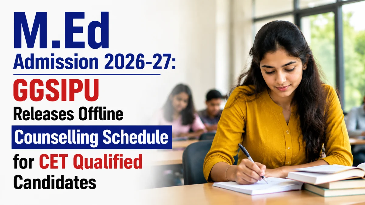 GGSIPU M.Ed Admission 2026