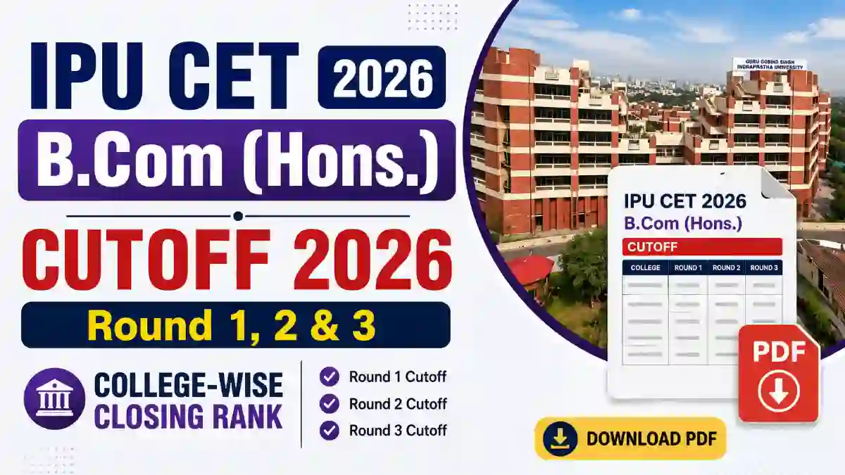 IPU CET B.Com (Hons.) Cutoff