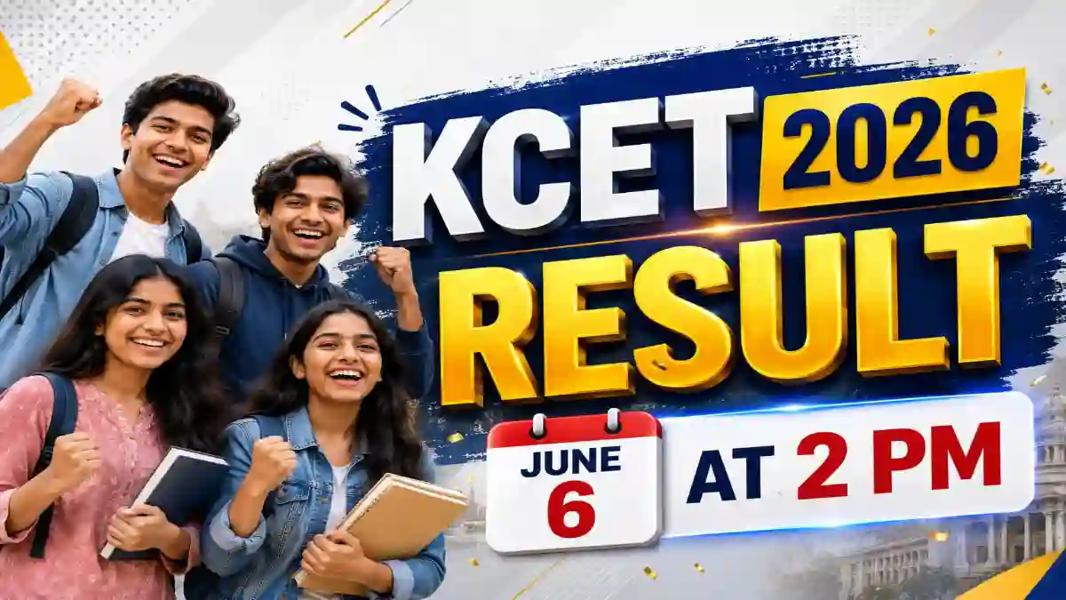 KCET 2026 Result June 6 at 2 PM