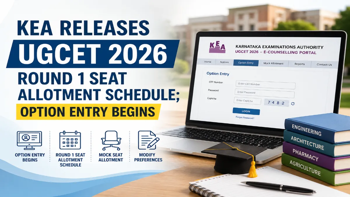 KEA Releases UGCET 2026 Round 1 Seat Allotment.