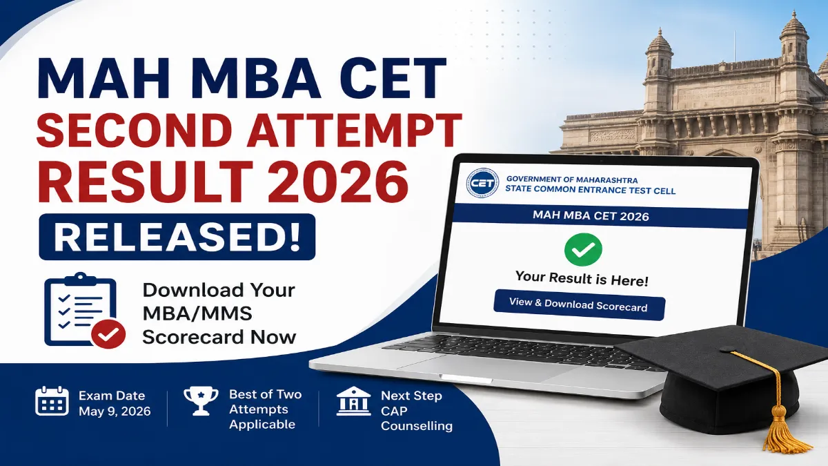 MAH MBA CET Second Attempt Result 2026