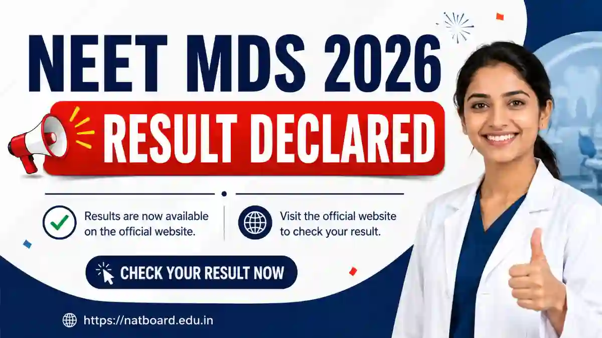 NEET MDS 2026 Result Declared