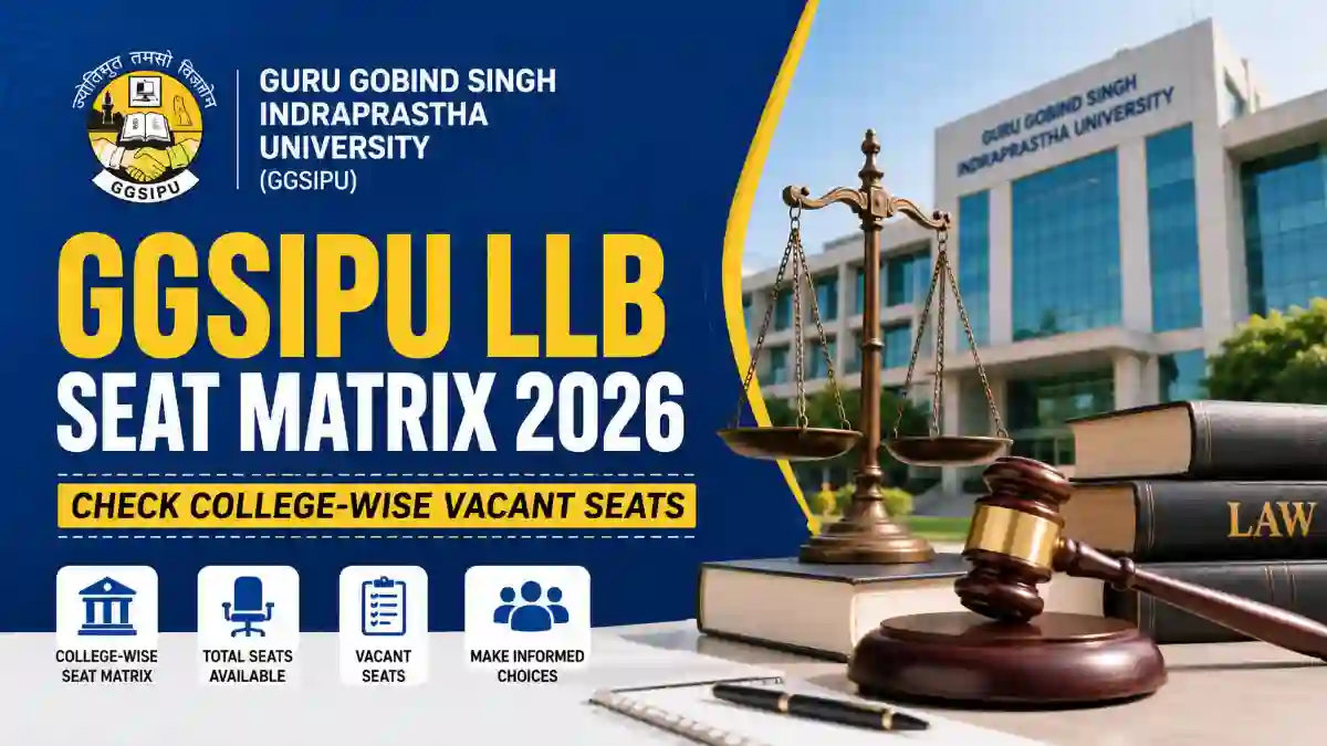 GGSIPU LLB Seat Matrix 2026: Check College-wise Vacant Seats