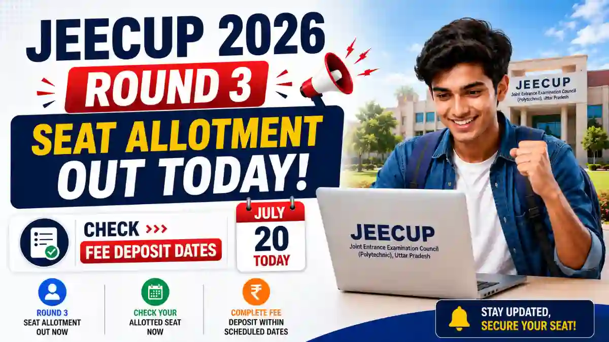 JEECUP 2026 Round 3 Seat Allotment