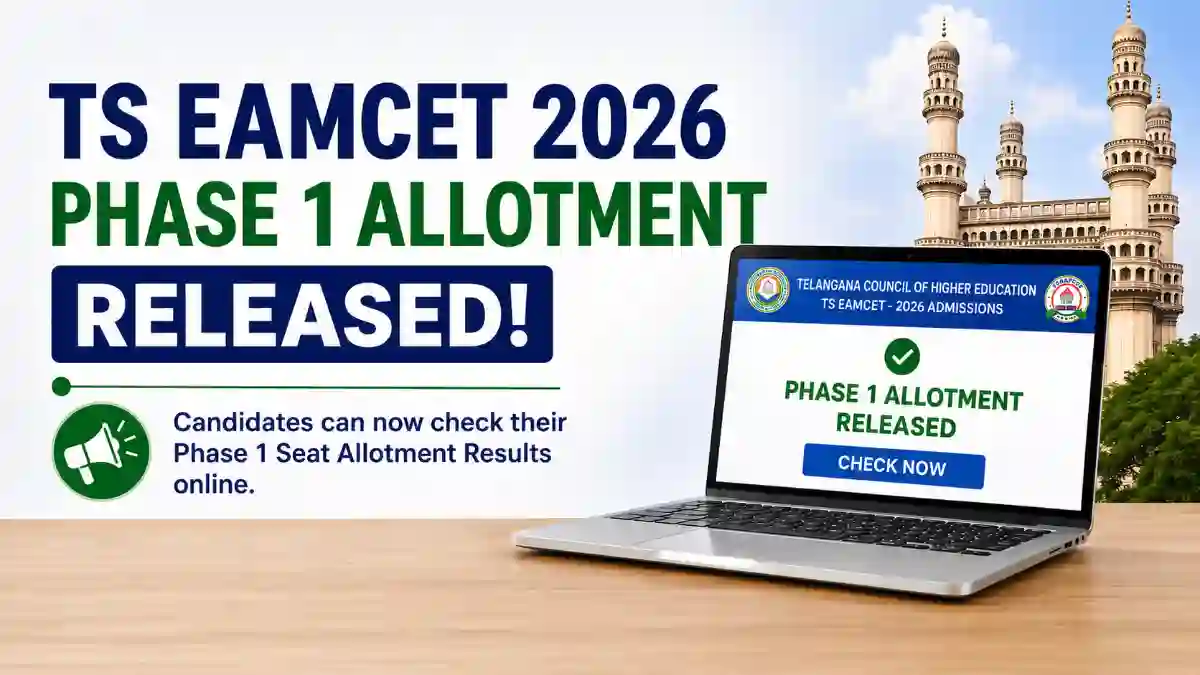TS EAMCET 2026 Phase 1 Allotment