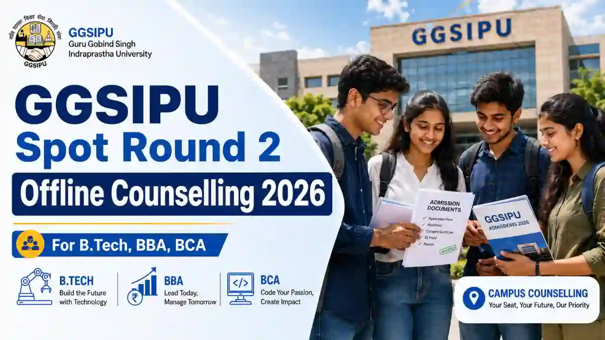 GGSIPU Spot Round 2 Offline Counselling 2026