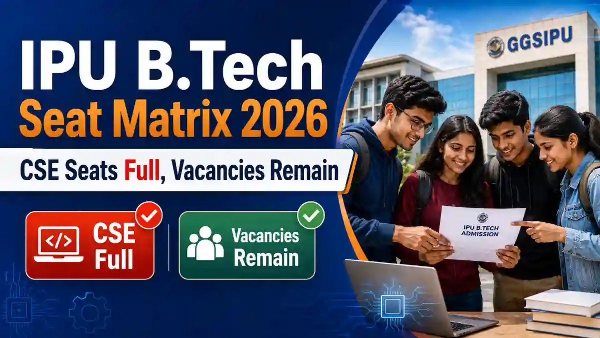 IPU B.Tech Seat Matrix 2026