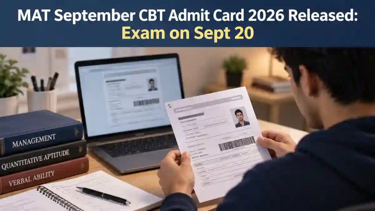 MAT September CBT Admit Card 2026