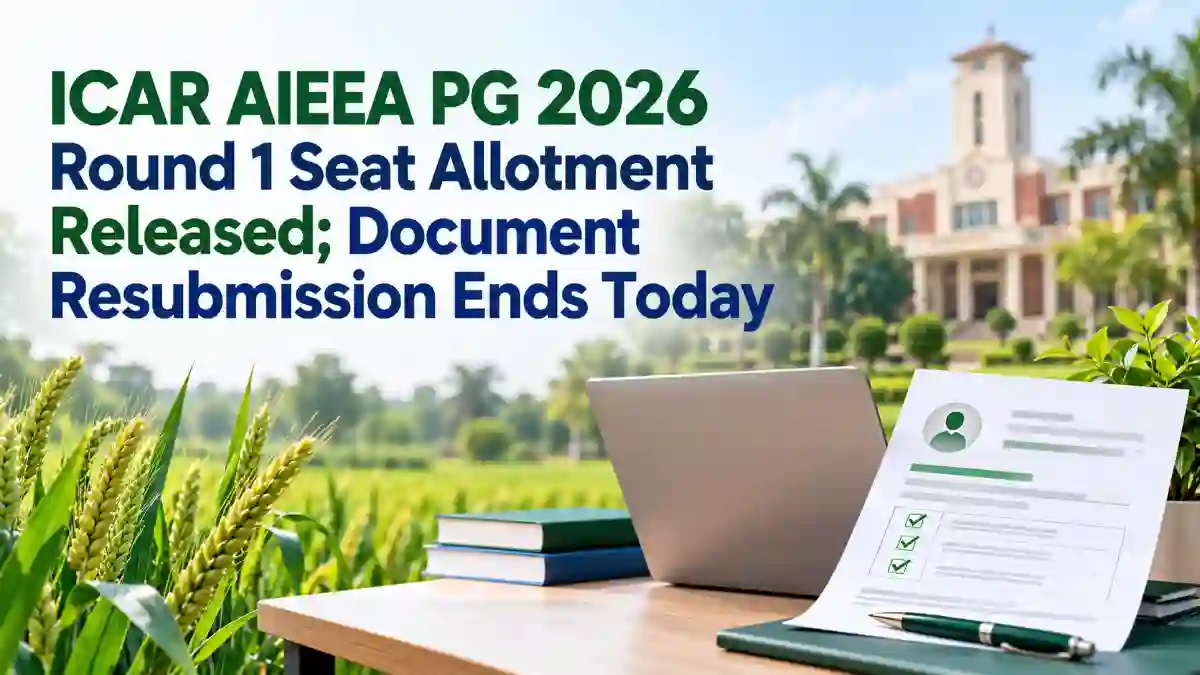 ICAR AIEEA PG 2026 Round 1 Seat Allotment